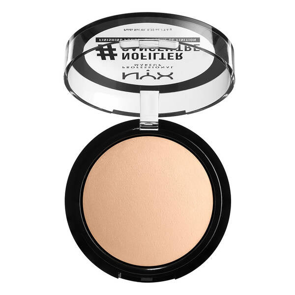 NYX No Filter Finishing Powder 9.6g, Satin Finish, Lightweight Formula, Ultra Blendable #color_Nffp05 Light Beige