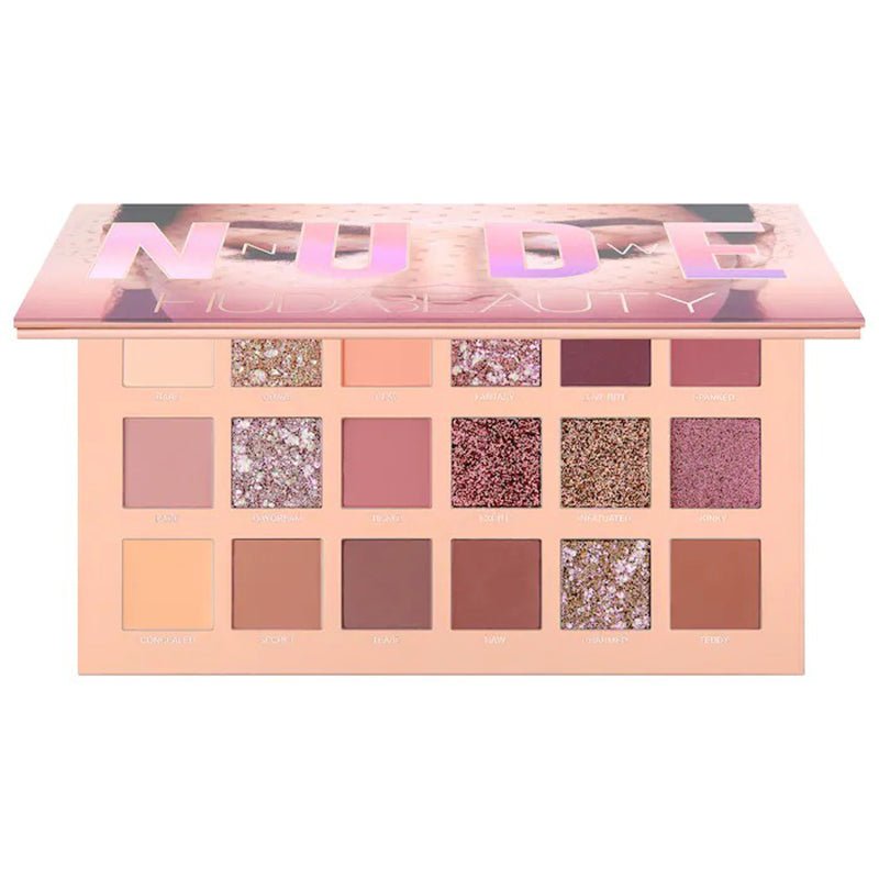 Huda Beauty Nude Eyeshadow Palette, 18 Highly Pigmented Shades