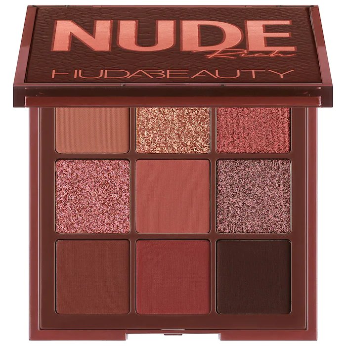 Huda Beauty Nude Obsessions Eyeshadow Palette 9 Different Shades, Beautiful and Radiant Look #color_Rich