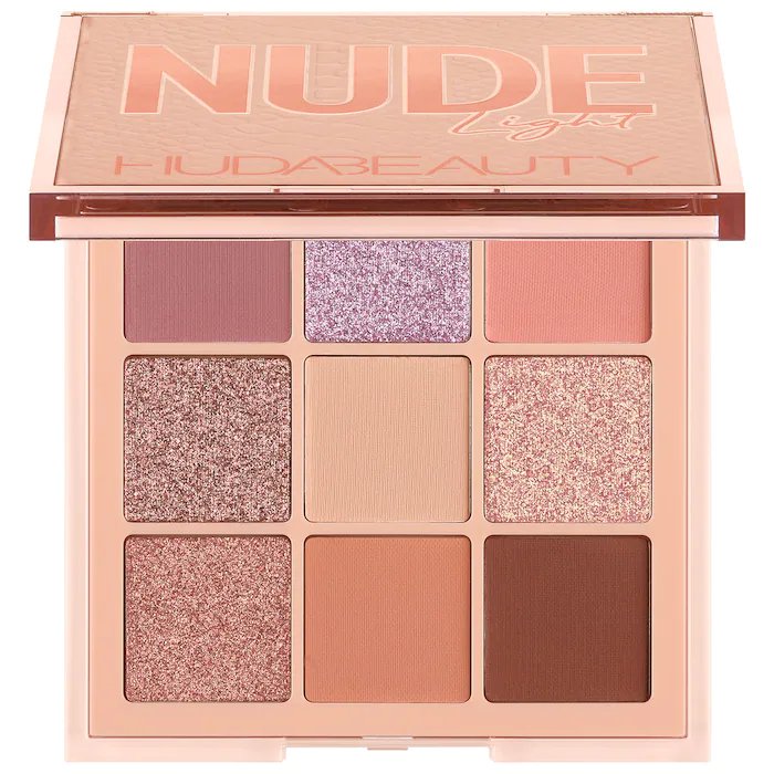 Huda Beauty Nude Obsessions Eyeshadow Palette 9 Different Shades, Beautiful and Radiant Look #color_Light