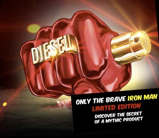 Diesel Only The Brave Iron Man Limited Edition Men Perfume 2.5oz 75ml EAU DE TOILETTE SPRAY  