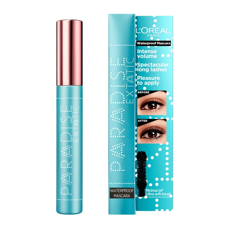 L'Oreal Paris Paradise Extatic Waterproof Mascara Black 0.22oz 6.4ml, Silky-Smooth Formula, Curl Lasts All Day