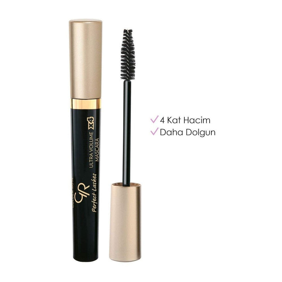 Golden Rose Perfect Lashes Ultra Volume x4 Mascara Black, Clumping, Flaking, Smudge FREE · Creates Thickness and Separation