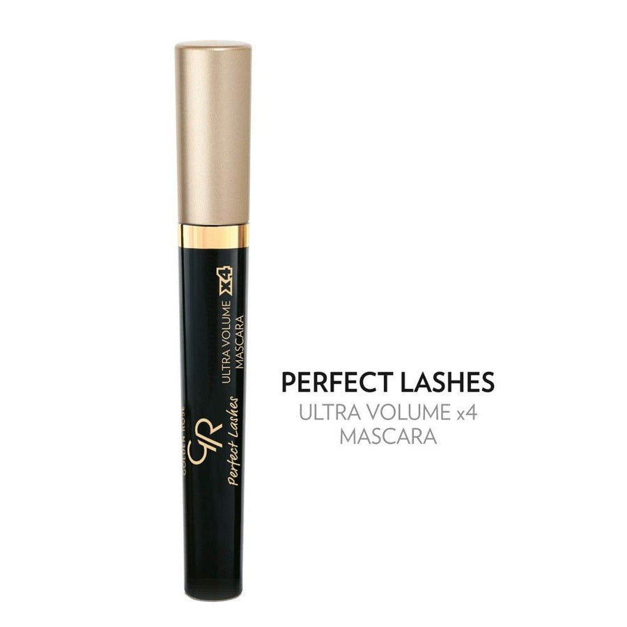 Golden Rose Perfect Lashes Ultra Volume x4 Mascara Black, Clumping, Flaking, Smudge FREE · Creates Thickness and Separation