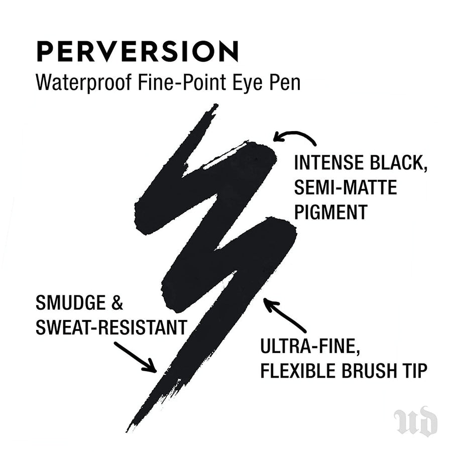 Urban Decay Perversion Waterproof Fine Point Eye Pen Eyeliner Black 0.03oz 1.0ml 