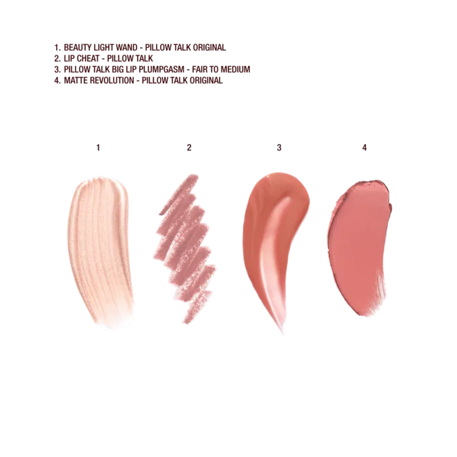Charlotte Tilbury Pillow Talk Iconic Lip & Cheek Secrets Gift Set 4 Pcs