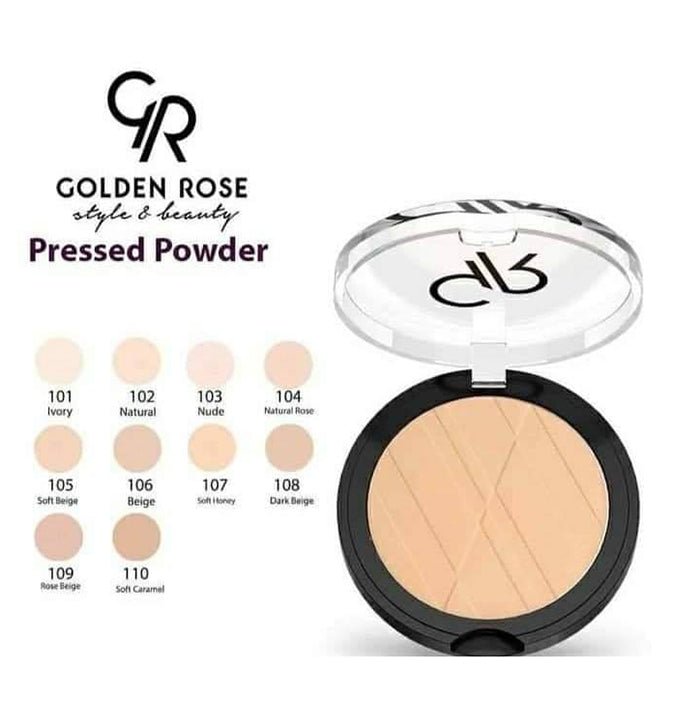 Golden Rose Pressed Powder SPF15 UV Protection SPF15, Antioxidant Vitamin E, Vitamin A