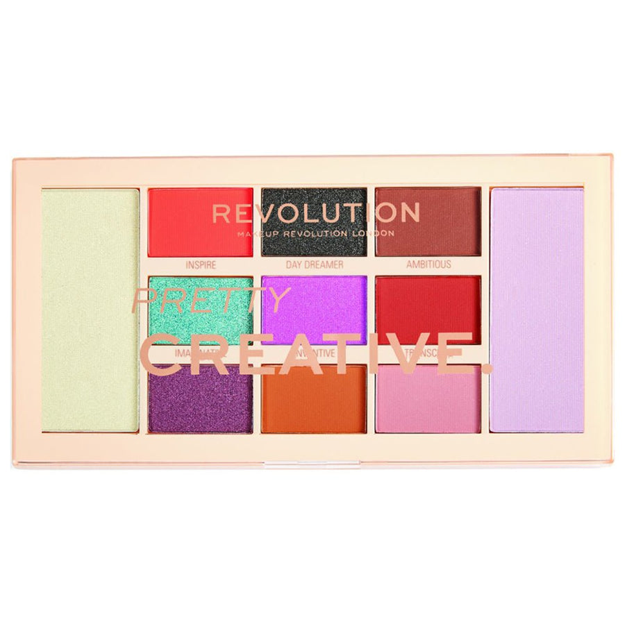 Revolution Pretty Creative Eyeshadow Palette, 9 Eyeshadow Shades and 2 Highlighters