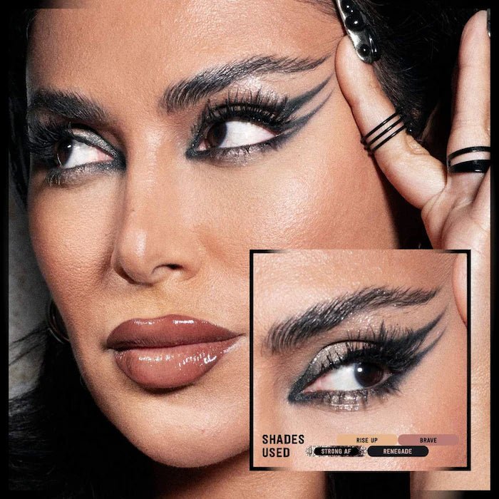 Huda Beauty Pretty Grunge Eyeshadow Palette, Smokey, Cool-Toned Palette, Matte Nudes