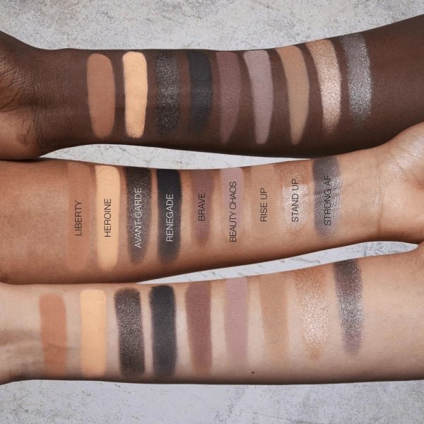 Huda Beauty Pretty Grunge Eyeshadow Palette, Smokey, Cool-Toned Palette, Matte Nudes