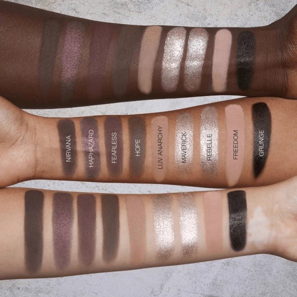 Huda Beauty Pretty Grunge Eyeshadow Palette, Smokey, Cool-Toned Palette, Matte Nudes