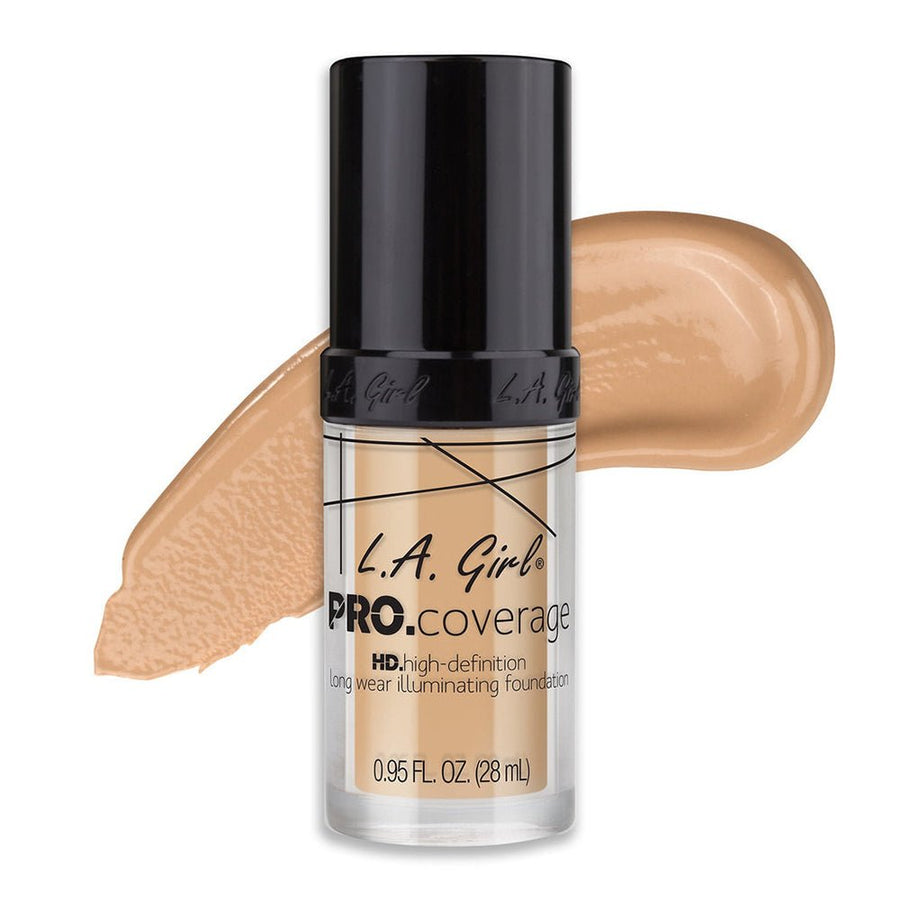 L.A. Girl Pro Coverage Illuminating Long Wear Foundation 28ml, Light Weight, Full Coverage #color_GLM642 Fair