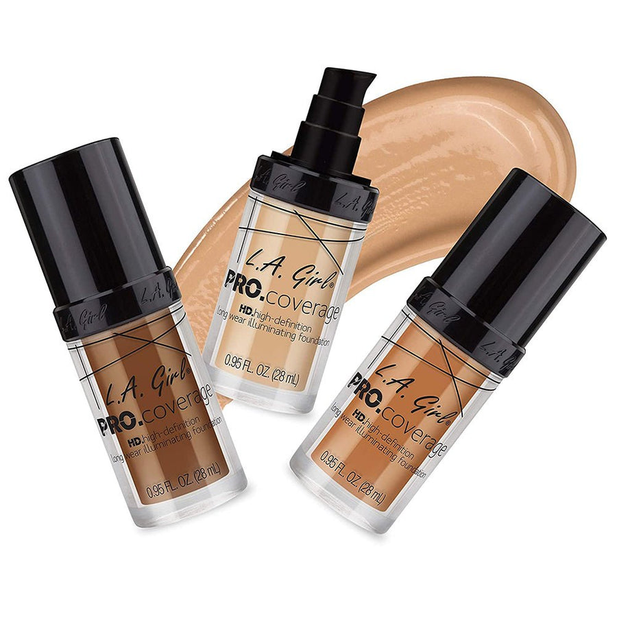 L.A. Girl Pro Coverage Illuminating Long Wear Foundation 28ml, Light Weight, Full Coverage