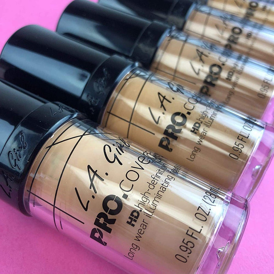 L.A. Girl Pro Coverage Illuminating Long Wear Foundation 28ml, Light Weight, Full Coverage