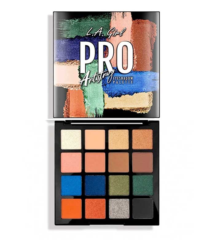 L.A. Girl Pro Eyeshadow Artistry Palette 35g GES431 Eyeshadow Palette 1.2oz 35g, 16 Colors, Cool and Warm Tones