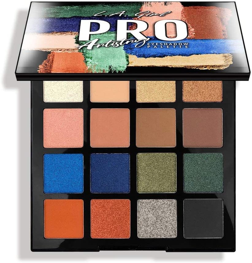 L.A. Girl Pro Eyeshadow Artistry Palette 35g GES431 Eyeshadow Palette 1.2oz 35g, 16 Colors, Cool and Warm Tones