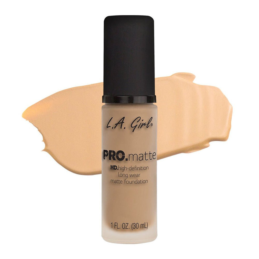 L.A. Girl Pro Matte Hight Definition Long Wear Matte Foundation 30ml, Creamy, Liquid Formula, Matte Finish #color_GLM 672