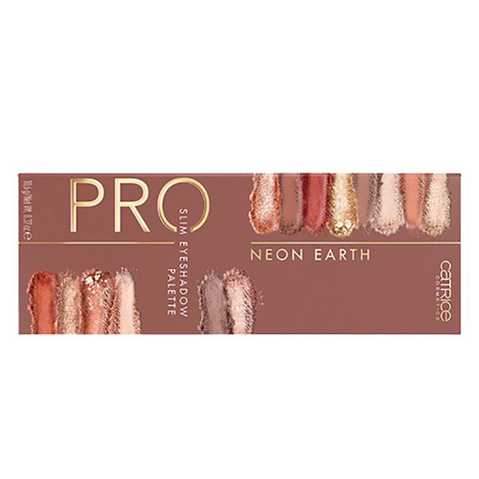 Catrice Pro Neon Earth Slim Eyeshadow Palette 14 Highly-Pigmented Eye Shadows 0.37oz 10.6g 010 Elements Of Power 