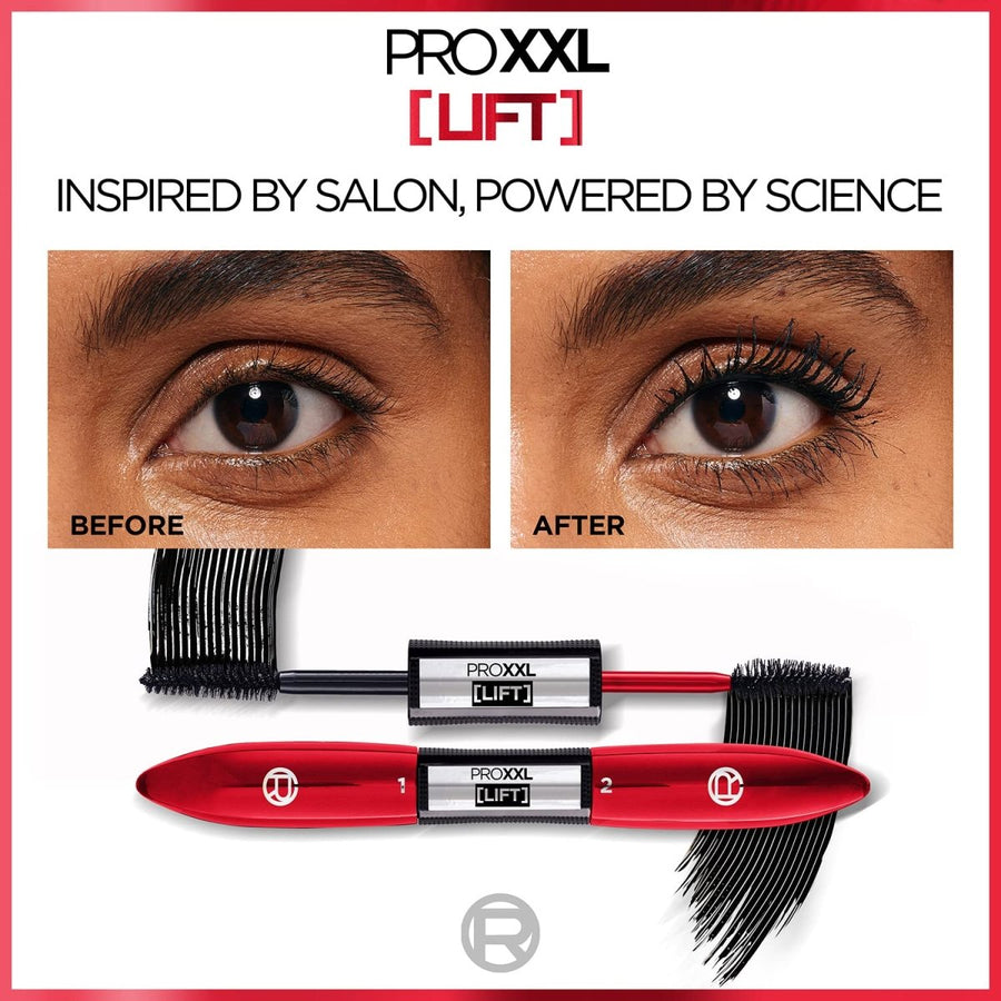 L'Oreal Paris Pro XXl Lift Volumizing 2 Step Mascara 12ml, Volumising and Lifting Mascara, Non-Flaking