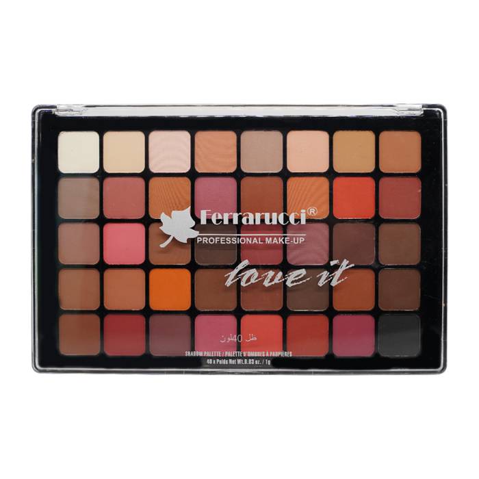 Ferrarucci Professional Makeup Eyeshadow Palette 40 Color Warm Neutrals #color_3