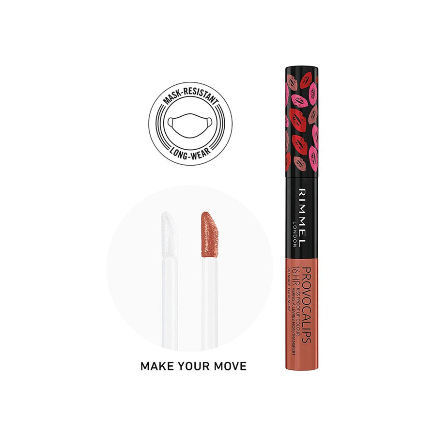 Rimmel Provocalips 16HR Kissproof Lip Colour 2 Step7ml, Kiss Proof, Transfer Proof, Food Proof #color_730 Mack Your Move