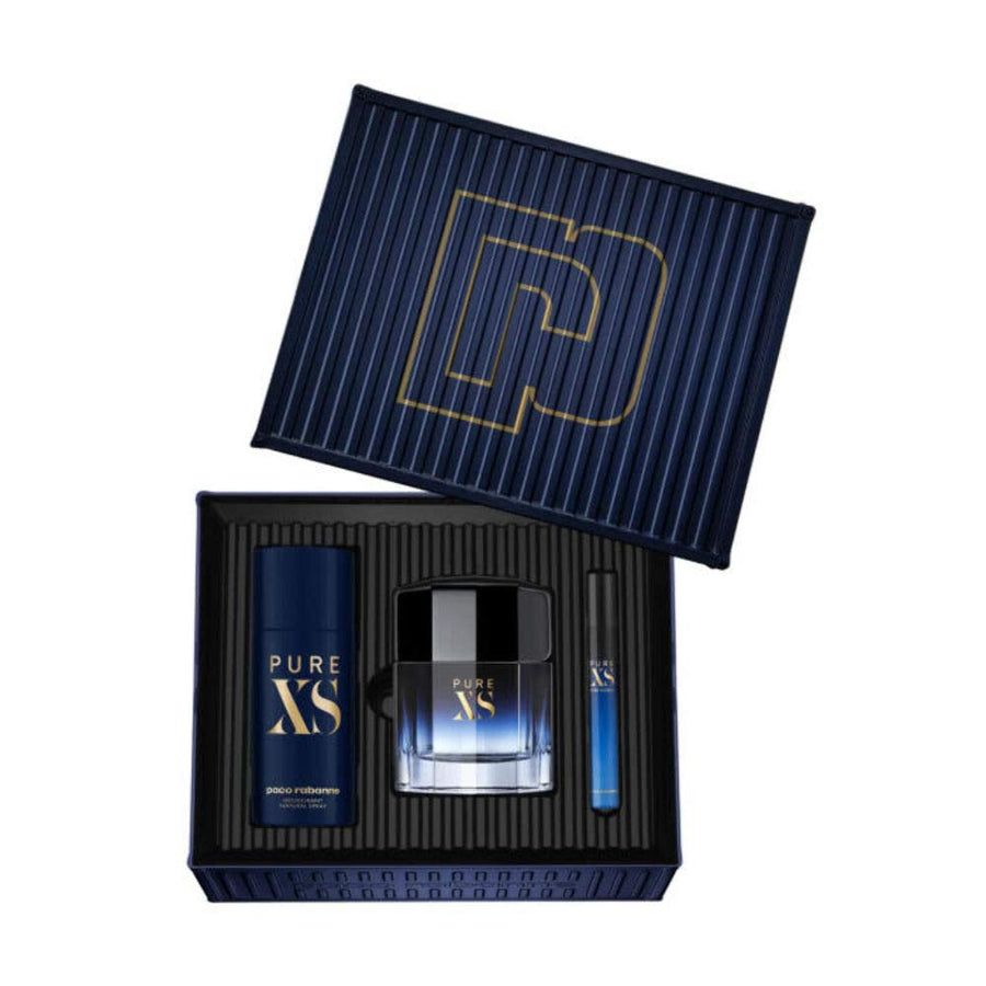 Paco Rabanne Pure XS Men Perfume Gift Set 3.4oz 100ml EAU DE TOILETTE SPRAY with Deodorant