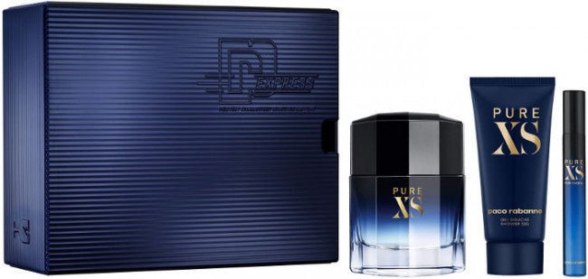 Paco Rabanne Pure XS Men Perfume Gift Set 3.4oz 100ml EAU DE TOILETTE SPRAY with Deodorant