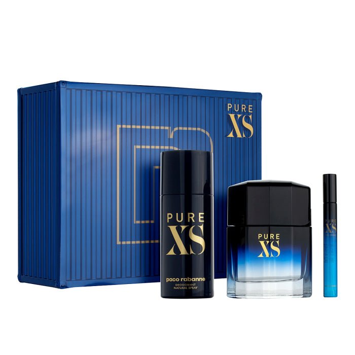 Paco Rabanne Pure XS Men Perfume Gift Set 3.4oz 100ml EAU DE TOILETTE SPRAY with Deodorant