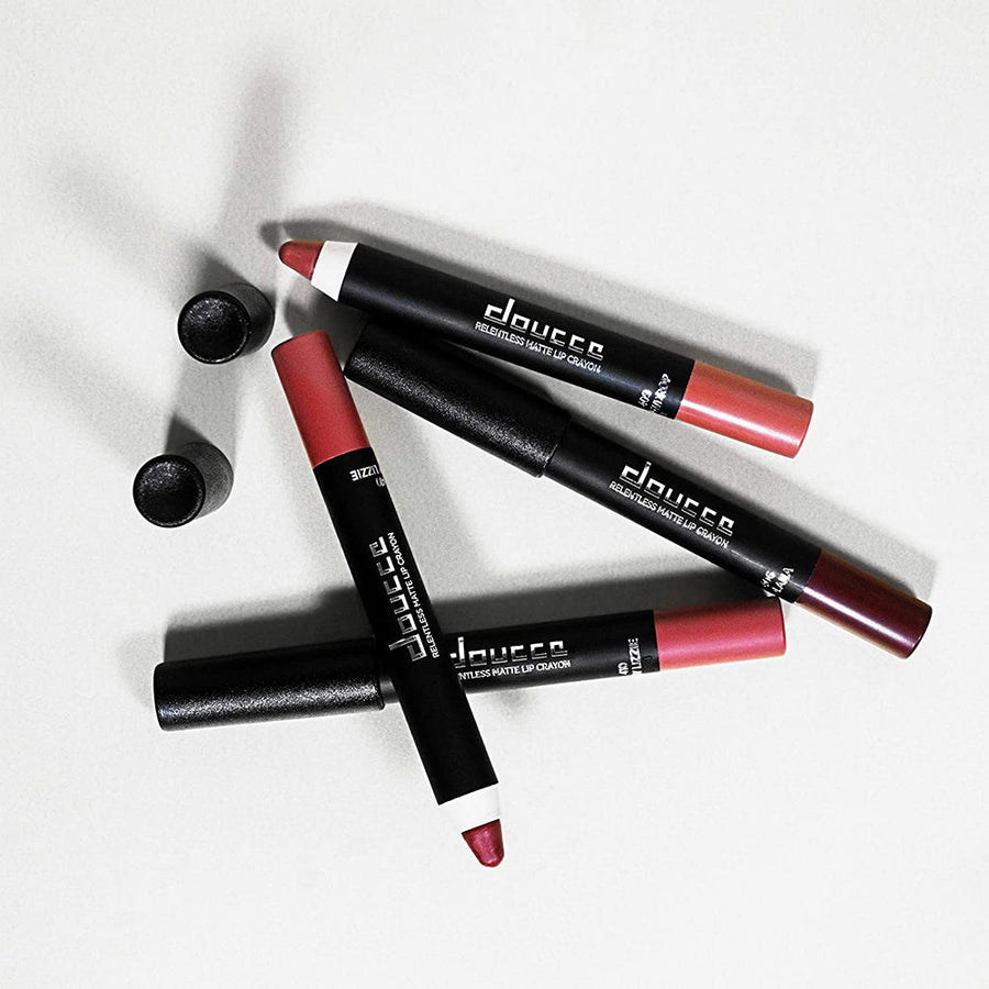 Doucce Relentless Matte Lip Crayon Creamy, Saturated Finish, Long-Wearing