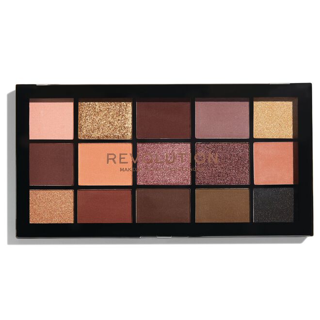 Revolution Reloaded Eyeshadow Palette 15x1.1g, 15 Shades, Ultra-Pigmented Colors #color_Velvet Rose