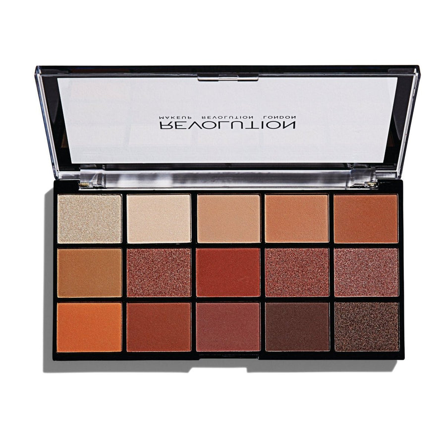 Revolution Reloaded Eyeshadow Palette 15x1.1g, 15 Shades, Ultra-Pigmented Colors #color_Iconic Fever