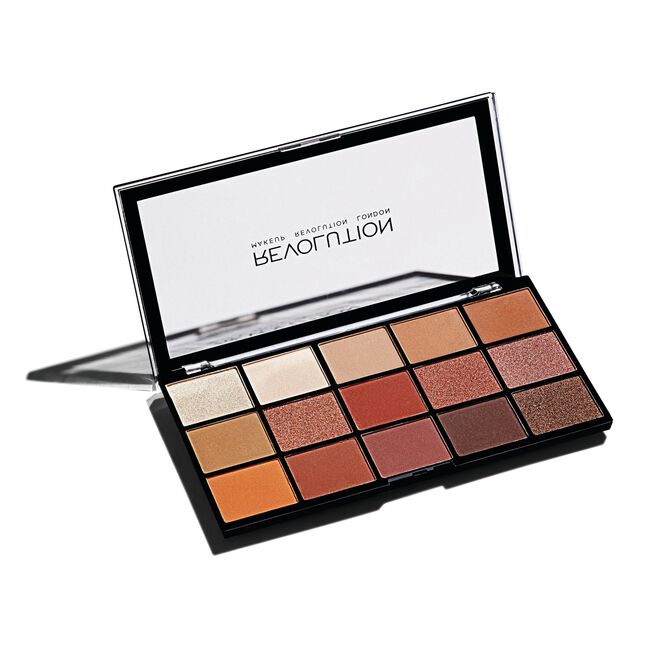 Revolution Reloaded Eyeshadow Palette 15x1.1g, 15 Shades, Ultra-Pigmented Colors #color_Iconic Fever