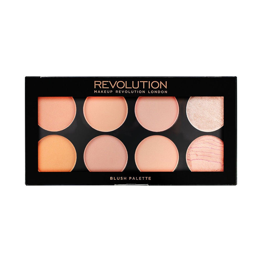 Revolution Ultra Blush Palette Hot Spice 8 x 1.6g,  8 Shades, Shimmer and Matte Blushers