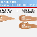 Rimmel Kind & Free Hydrating Concealer 7ml, Lightweight, Medium Buildable Coverage, Anti-Oxidants