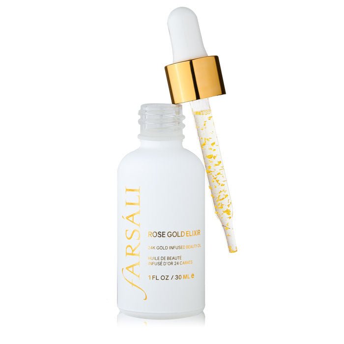 Farsali Rose Gold Elixir Radiating Moisturizer 1.0oz 30ml, 24K Gold, Rosehip Seed Oil and Pure Botanicals