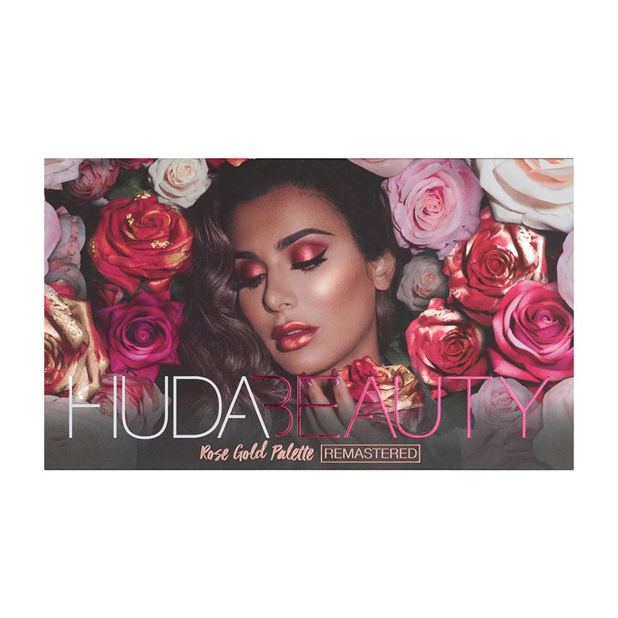 Huda Beauty Rose Gold Remastered Eyeshadow Palette, 18 Buttery-Smooth Shadows, High-Pigment 