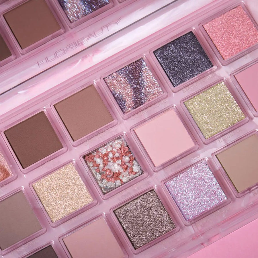 Huda Beauty Rose Quartz Eyeshadow Palette, Rich Earthy Hues, Rosy Tints & Pearly Metallics 