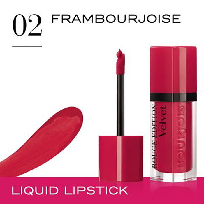 Bourjois Rouge Edition Velvet Liquid Lipstick 0.123oz 3.5g Creamy Matte Lipcolor #color_02 Frambourjoise