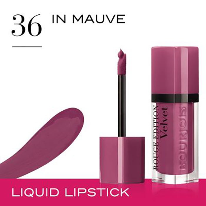 Bourjois Rouge Edition Velvet Liquid Lipstick 0.123oz 3.5g Creamy Matte Lipcolor #color_36 In Mauve