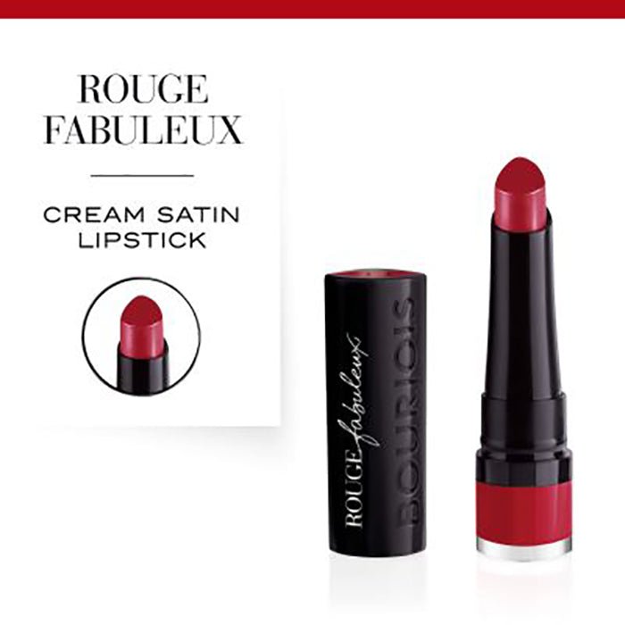 Bourjois Rouge Fabuleux Lipstick 0.085oz 2.4g Intense Creamy Long-Lasting Lipcolor #color_12 Beauty and the Red