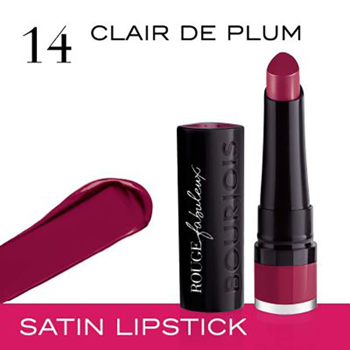 Bourjois Rouge Fabuleux Lipstick 0.085oz 2.4g Intense Creamy Long-Lasting Lipcolor #color_14 Clair De Plum