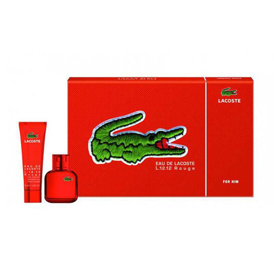 Lacoste Rouge Men Perfume Gift Set 3.4oz 100ml EAU DE TOILETTE SPRAY  