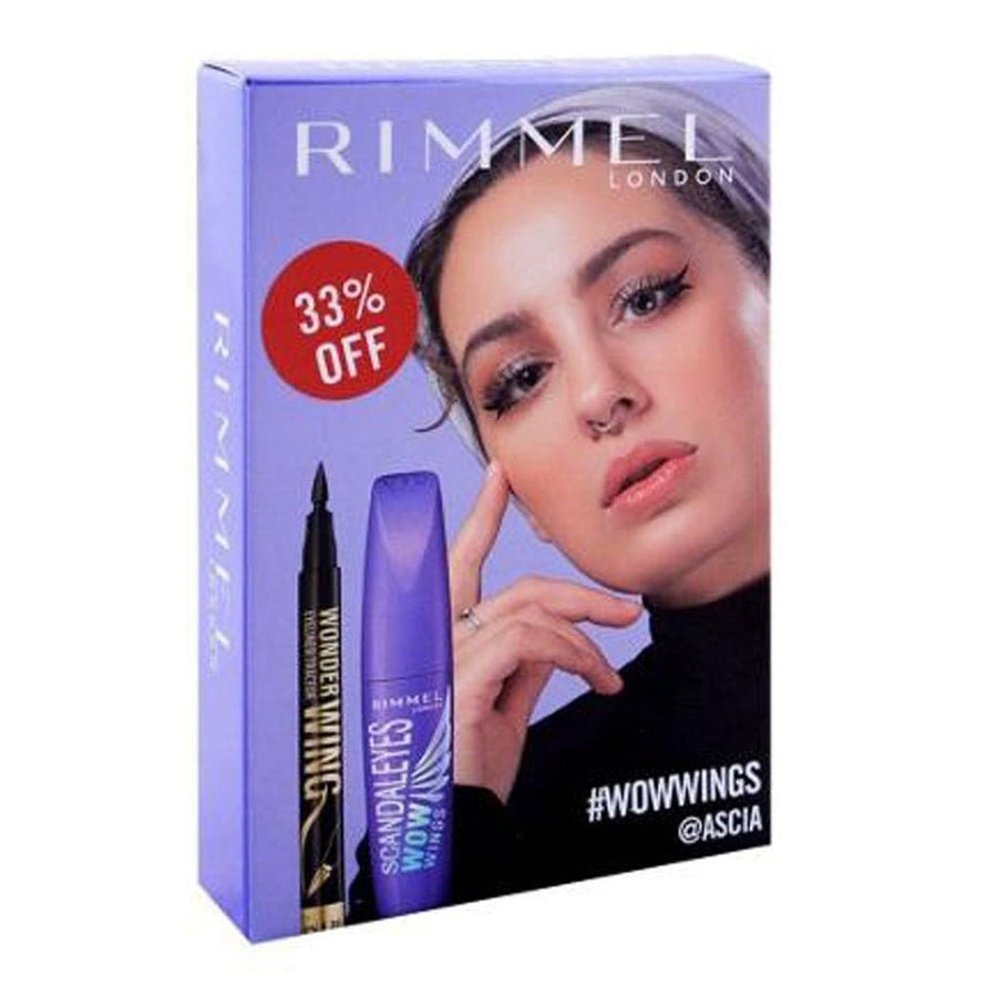 Rimmel Scandaleyes Wow Wings Curling Mascara + Wonder Eyeliner Makeup Eye Set