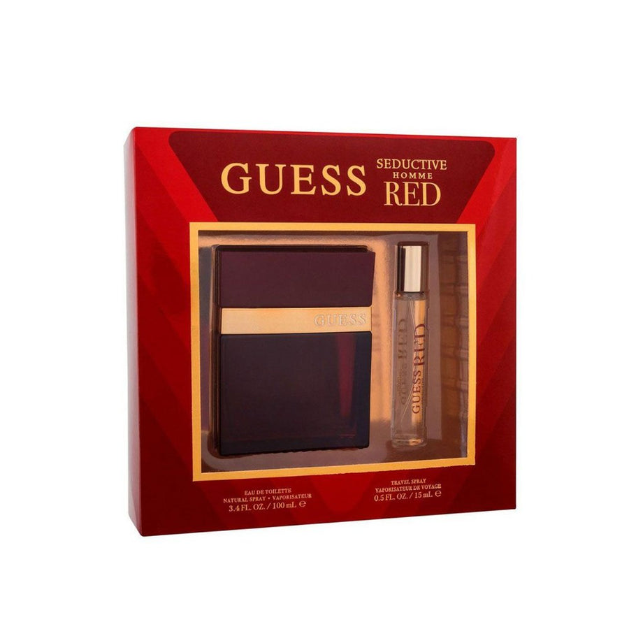 Guess Seductive Red 2Pc Gift Set Men Perfume 3.4oz 100ml EAU DE TOILETTE SPRAY  