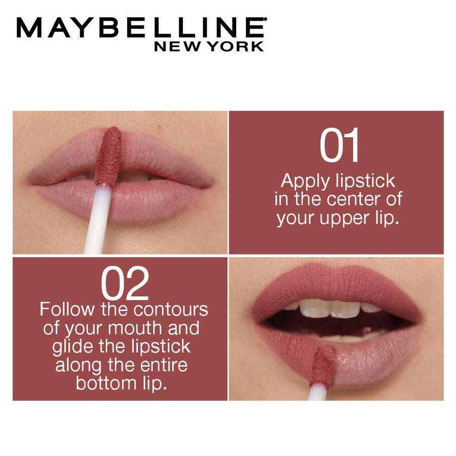 Maybelline Sensational Liquid Lipstick With Matte Finish 7ml, Intense and Highly Pigmented 