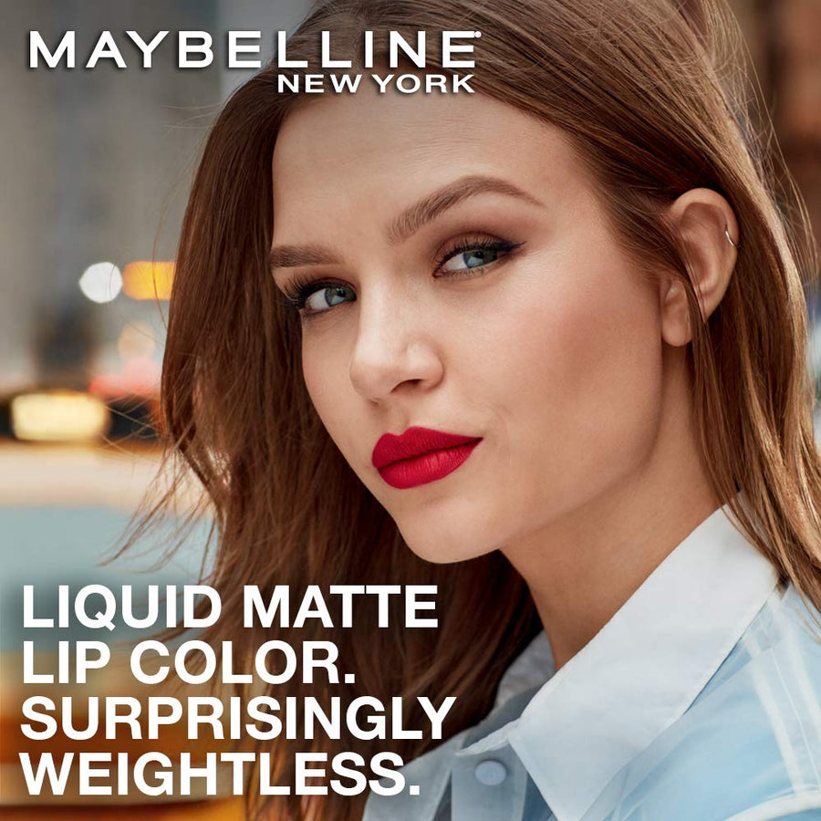 Maybelline Sensational Liquid Lipstick With Matte Finish 7ml, Intense and Highly Pigmented 