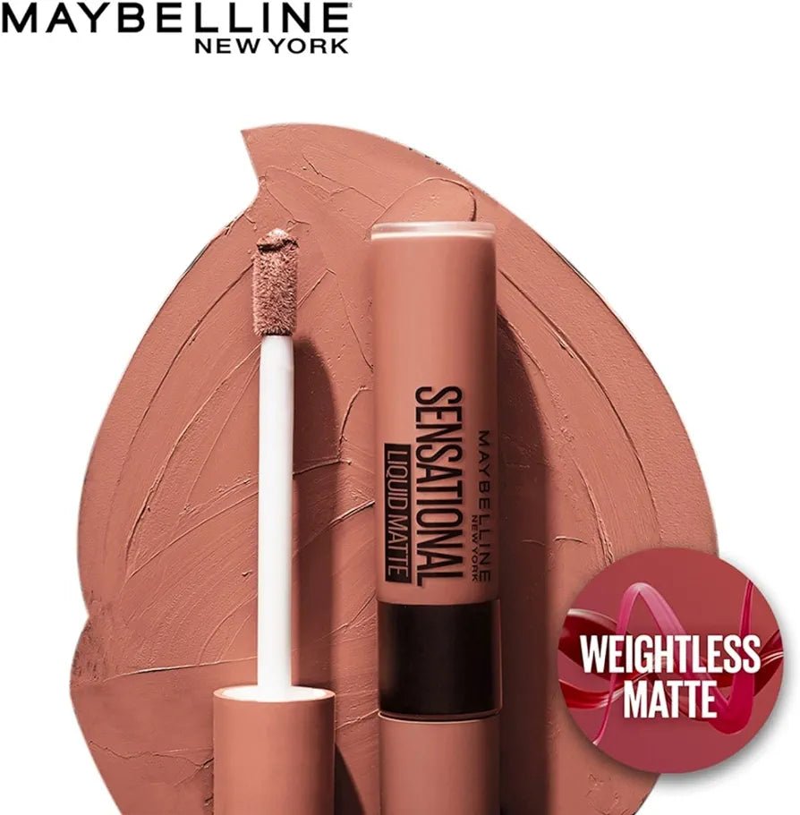 Maybelline Sensational Liquid Lipstick With Matte Finish 7ml, Intense and Highly Pigmented #color_01 Bare It All