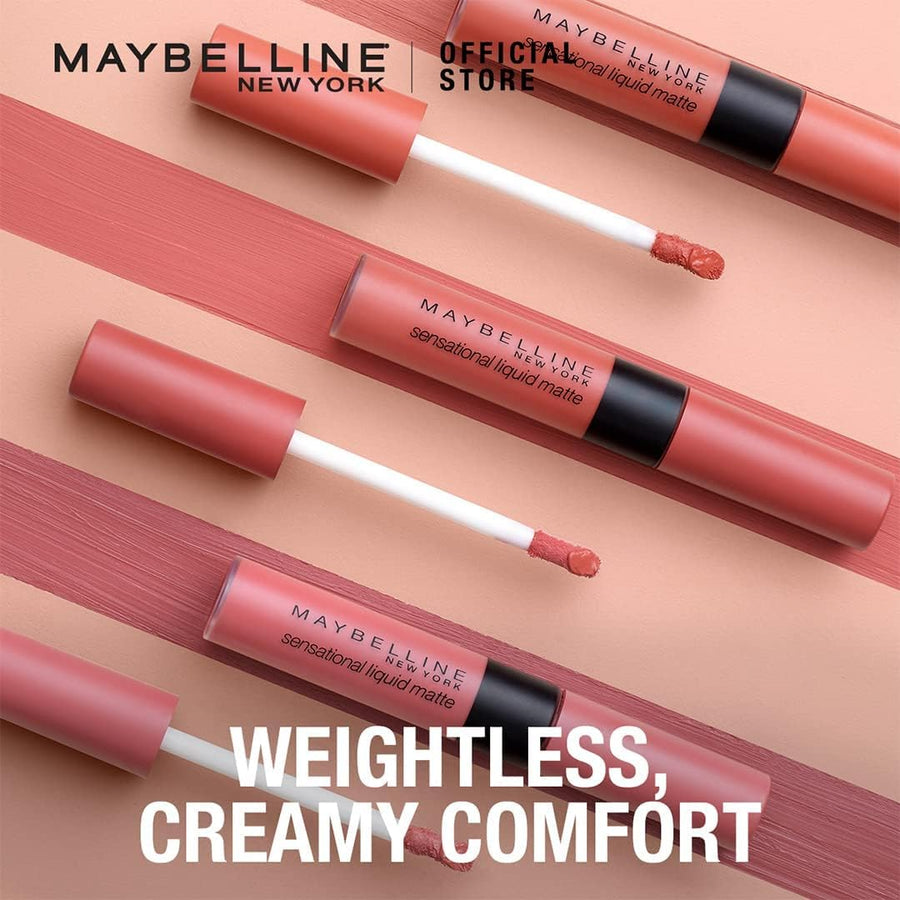 Maybelline Sensational Liquid Lipstick With Matte Finish 7ml, Intense and Highly Pigmented #color_05 Barely Legal