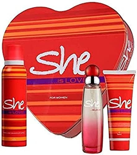 Hunca She Is Love Perfume Gift Set 3.4oz 100ml EAU DE TOILETTE SPRAY  