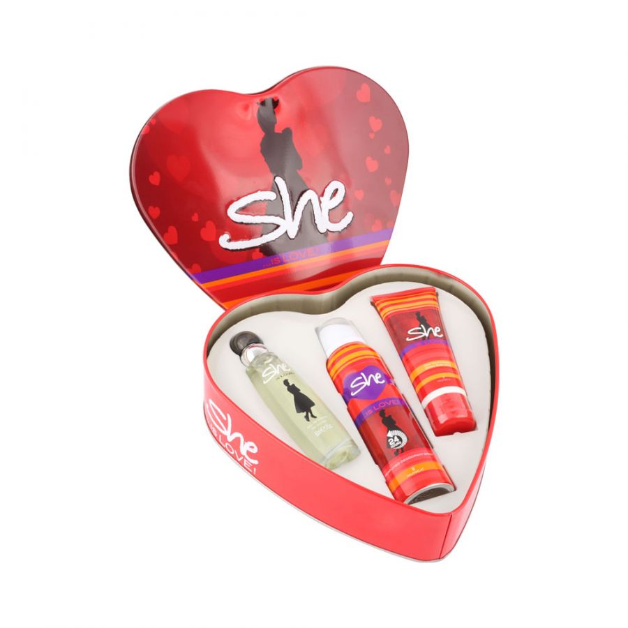 Hunca She Is Love Perfume Gift Set 3.4oz 100ml EAU DE TOILETTE SPRAY  